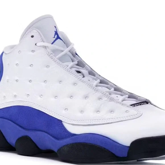 Jordan 13 Retro White and Blue Men's Shoes - Picture 3 of 12